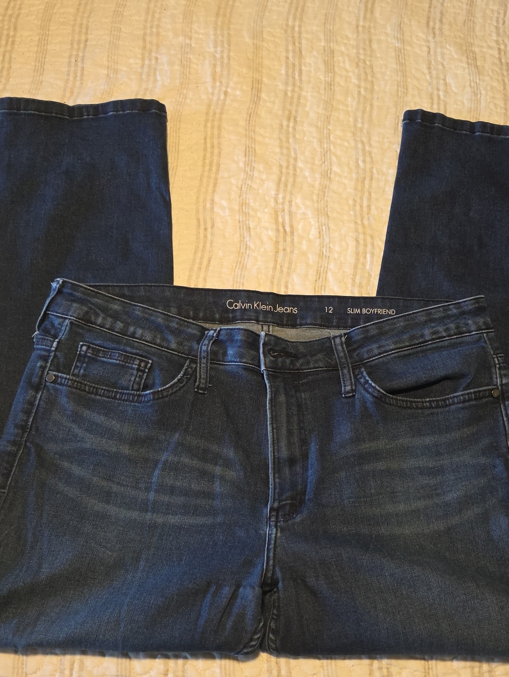 Calvin Klein Slim Boyfriend Jeans - Dark Blue